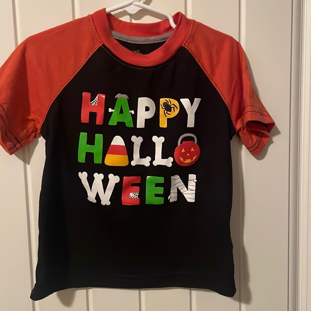 Happy Halloween Tee pumpkins, candy, corn, skeleton, mummy orange and black